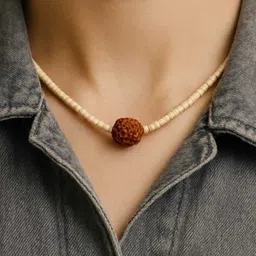 shreeradhe Tulsi Rudraksh Mala Wood Locket image 1