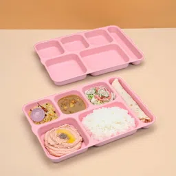 eha Earth Friendly 6 Partition Plates for Kids | Breakfast Plates | Lunch Plates Dinner Plate-picture-21