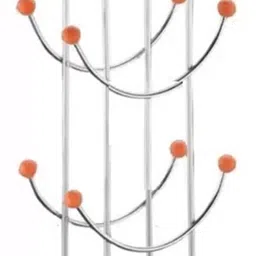 tajpur traders Utensil Kitchen Rack Stainless Steel Bathroom Shelf For Wall Mount Kitchen & Cup Stand Combo (Silver) Steel image 3