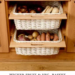 habereindia Wicker Basket For Modular Kitchen | Wicker Basket | Onion Baskets For Storage With Channel | Pullout Basket For Modular Kitchen (22.5 W x 20 L x 8 H)-picture-17