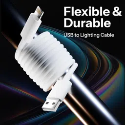 Raptor Lightning Cable 1 m USB A to Lightning Cable Fast Charger Compatible for iphone 11/12/13/14 proE392 image 2