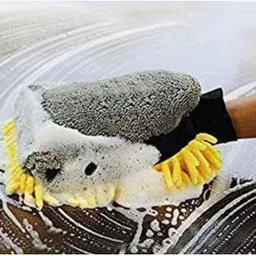 qnjl Waterproof Mitt Multipurpose Car Cleaning Microfiber Glove Wet and Dry Glove image 3