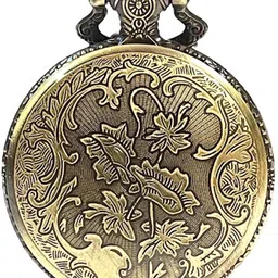 Mubco Cannabis Leaf Design Pocket Watch Keychain Quartz White Dial Antique Vintage Collectible CP-01 Bronze Metal Pocket Watch Chain image 4