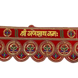 d'dass Ethnic Handmade Bandarwal Red Velvet 38 Inch Torans image 4