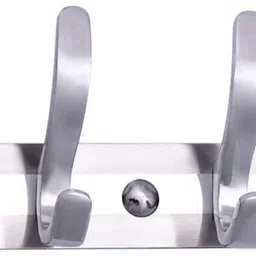 sureify Stainless Steel And Aluminium Alloys Fescue Wall Hook 6 Legs Silver Pack of 3 Door Hanger image 2