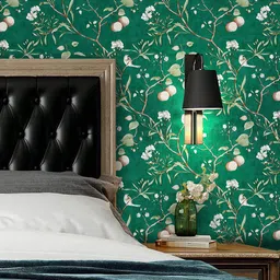 anna creations Floral & Botanical Green Wallpaper image 3