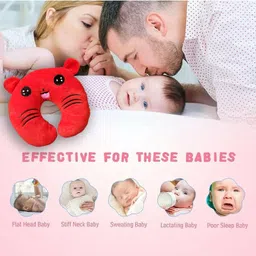 synlark Pillow Cotton Smiley Baby Pillow Pack of 1 image 2