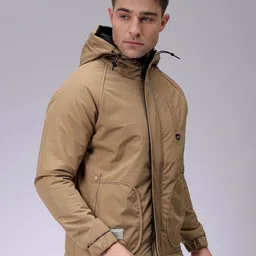 the indian garage co. Men Solid Quilted Jacket image 3
