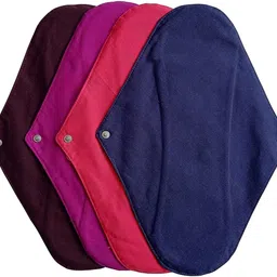 nilamagal REUSABLE/WASHABLE COTTON MENSTRUAL CLOTH PAD (EXTRA LARGE) Sanitary Pad image 2