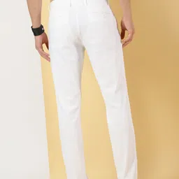 thomas scott Men Regular Fit Khaki Cotton Blend Trousers image 4