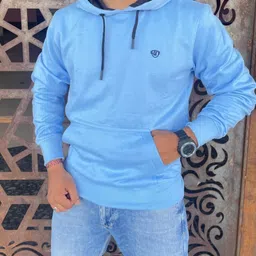 we perfect Men Full Sleeve Solid Hooded Sweatshirt image 3