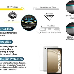 Mersal Edge To Edge Tempered Glass for SAMSUNG Galaxy Tab A9 8.7 Inch (2023), 9H Case Friendly, Edge to Edge Full Front Screen Precise Cutout Bubble image 4