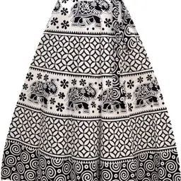 rangun Women Printed Regular Black Skirt-picture-20