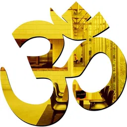 Om Golden 3D Self-Adhesive Mirror Wall Sticker-image-22