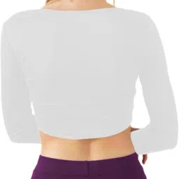 theblazzee Casual Regular Sleeves Solid Women White Top image 2
