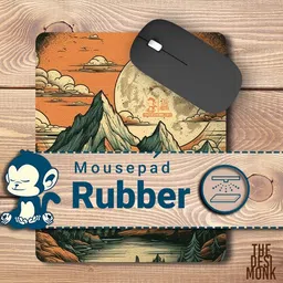 The Desi Monk Green Mountain Anti Skid Mouse Pad for Laptops and Computers Non Slip Base Mousepad image 3