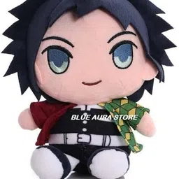 funfob Demon Slayer Giyu Tomioka Plush Toy Height 18.5CM to 19CM (Giyu Plush) - 19 cm image 1