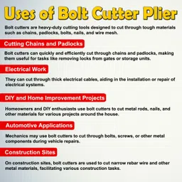 digital craft 8Inch Plier Bolt Cutter, Multifunctional Hardware Pincer Universal Wire Cutters, Electrician Tweezers Clamp Tool Bolt Cutter image 5