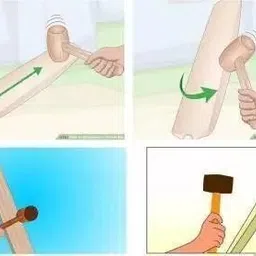 lcarno Premium Quality Cricket Bat Knocking Hammer / Wooden Bat Mallet Wooden Bat Mallet image 2