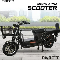 green Loader Black 80KM Range 12 inches Single Speed Lithium-ion (Li-ion) Electric Cycle image 2
