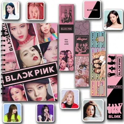 rinkon Blackpink Notebook Diary Kpop Girls Stickers Bookmark Notepads For Blink Army A5 Notebook Unrulled 160 Pages-picture-22