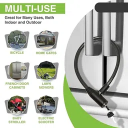 rahnay Cycle Lock |Cable Lock |Bike Lock Gate Lock and Other Multipurpose (Pack of 1) Bicycle Lock image 4