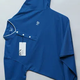 n and j Men Solid Henley Neck Polycotton Blue T-Shirt-picture-19