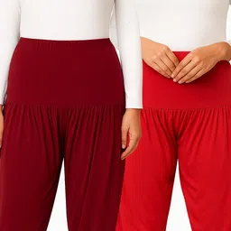 cozyplay Solid Viscose Women Harem Pants image 3