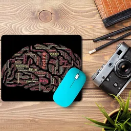 ZORI Blackboard Brain Theme Gaming Mouse Pad for Computer Laptop PC | Work from Home/Office | Elegant Look | Anti-Skid, Anti-Slip, Rubber Base (Blackboard_Brain) Non Slip Base Mousepad image 1