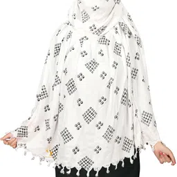 vicharan Printed Pure Cotton Women White Scarf-picture-10