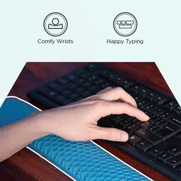 KUBER INDUSTRIES Keyboard Wrist Pad|Mouse Wrist Pad for Typing and Gaming|T-D002|Blue Silicone Keyboard Wrist Pad Wrist Rest image 3