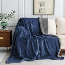 flipkart perfect homes Solid Single Sherpa Blanket for Heavy Winter image 2