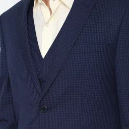 allen solly Men Single Breasted Checkered Suit image 4