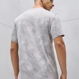 technosport Men Sporty Crew Neck Polyester Silver T-Shirt image 2