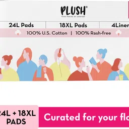 plush 100% Pure U.S. Cotton Sanitary Pads | 24L and 18XL pads Sanitary Pad-picture-15