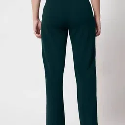 xzeezz Women Regular Fit Dark Green Viscose Rayon Trousers image 3