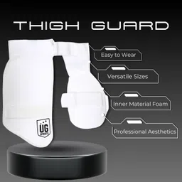 ug sports Cricket Thigh Guard Combo, Cricket Thigh Pad for Youth (Youth, White) Cricket Thigh Guard image 4
