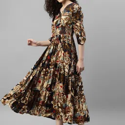 vastani enterprise Printed Crepe Stitched Anarkali Gown-picture-21