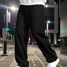 fadevielle Men Relaxed Fit Mid Rise Black Jeans-picture-27