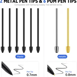 Verilux Replacement Tips Nibs for Samsung Galaxy Tab S Pen S24 S23 S22 S10 S9 S8 8PCS Stylus image 2