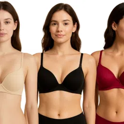 herbloure Pack of 3 Women Push-up Heavily Padded Bra image 1