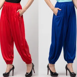nnifa Solid Viscose Women Harem Pants image 3