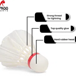 hipkoo sports Thunder Badminton Racquets Set|2 Rackets with Cover,3 Feather Shuttlecocks & Net Badminton Kit image 5