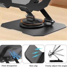 Sterling Bazaar Aluminium Tablet Rotating Base Foldable Compatible For 4-13 Inch Ipad & Mobile Holder image 3