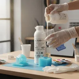 siliconex Liquid Silicone Rubber TIN-15 Slow Shore A for Mold Making 1Kg Candle Molds image 2