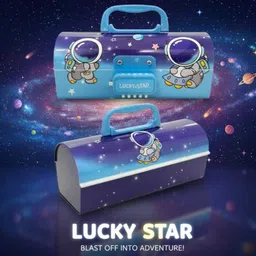 emrika Lucky Star Astronaut Kids Storage Box – Space Theme Carry Case Geometry Box-picture-10