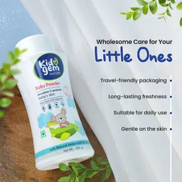 kidogem Baby Powder with Amba Haldi & Almond Oil for Daily Use image 4