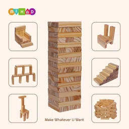 mihad Wooden Block game | Wood Blocks Game | Tumbling Tower Game | Truth Dare and Situation Game For Kids image 4