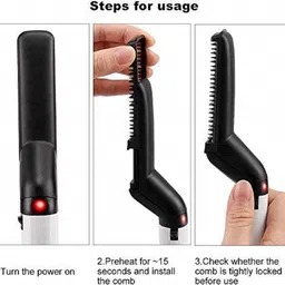 Fulkiza Electric Comb for Men,Hair and Beard Straightening Styling Brush Men Beard Straightener 105 Hair Straightener Brush image 4