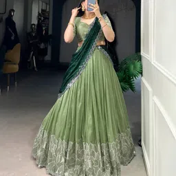 goondhi Embroidered Semi Stitched Lehenga Choli image 3